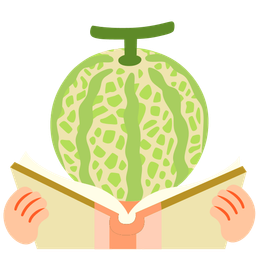 books and melon