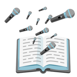 books and microphone