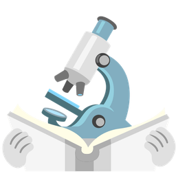 books and microscope