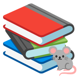 books and mouse face