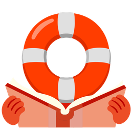 books and ring buoy
