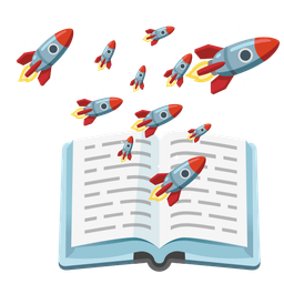 books and rocket