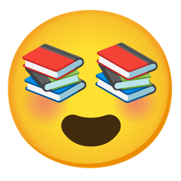 Books and Smiling face with heart-eyes