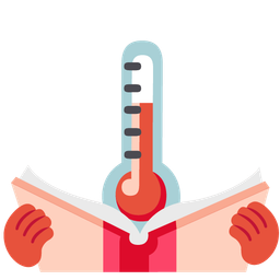 books and thermometer