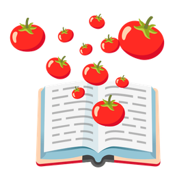 books and tomato