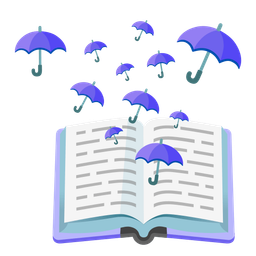 books and umbrella