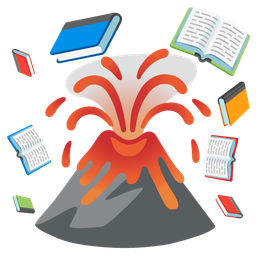 books and volcano