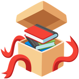 books and wrapped gift