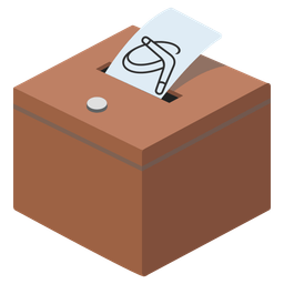 boomerang and ballot box with ballot