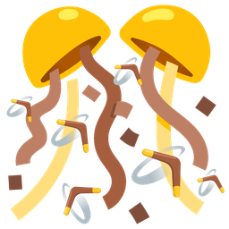 boomerang and confetti ball