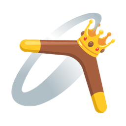 boomerang and crown