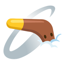 boomerang and face in clouds