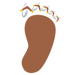 boomerang and footprints