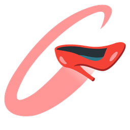 boomerang and high-heeled shoe