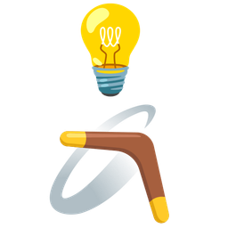 boomerang and light bulb