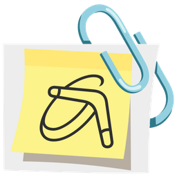 boomerang and linked paperclips