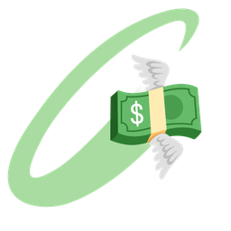 boomerang and money with wings