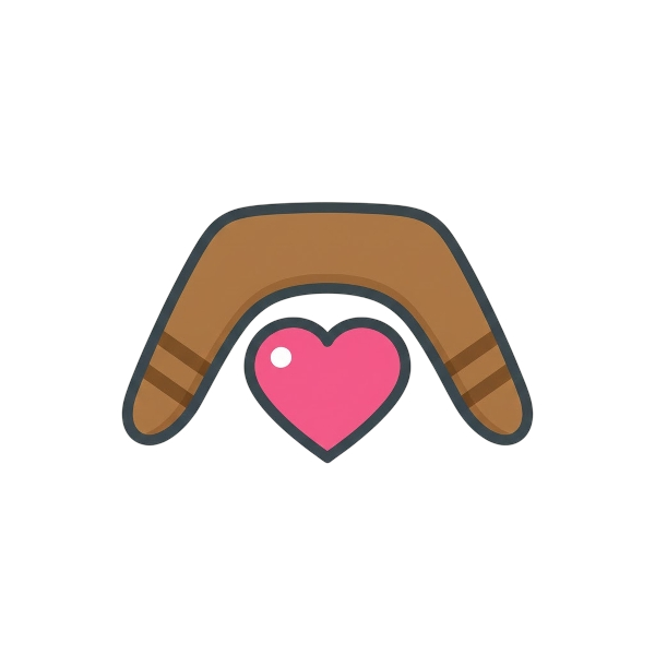 Boomerang and Pink heart