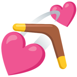 boomerang and two hearts