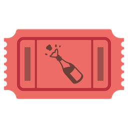 Bottle with popping cork and Admission tickets