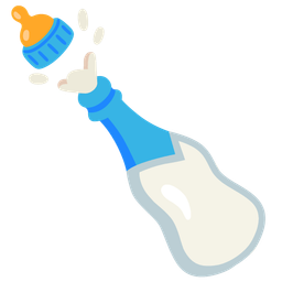 Bottle with popping cork and Baby bottle