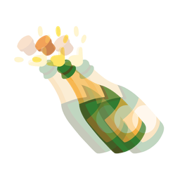 Bottle with popping cork and Beating heart