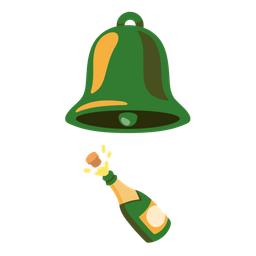 Bottle with popping cork and Bell