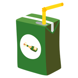 Bottle with popping cork and Beverage box