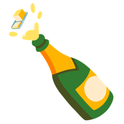 Bottle with popping cork and Butter