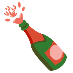 Bottle with popping cork and Coral