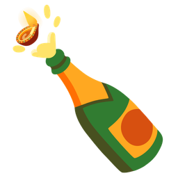 Bottle with popping cork and Diya lamp