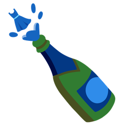 Bottle with popping cork and Dress