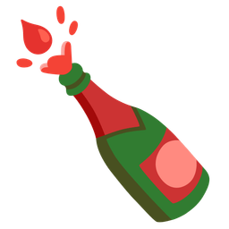 Bottle with popping cork and Drop of blood
