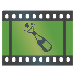 Bottle with popping cork and Film frames