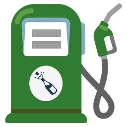 Bottle with popping cork and Fuel pump