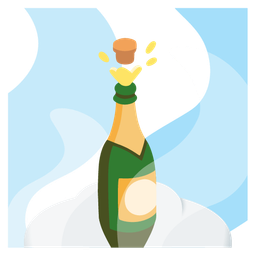 Bottle with popping cork and Hot springs