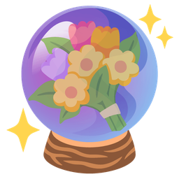 bouquet and crystal ball