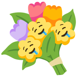 bouquet and drooling face