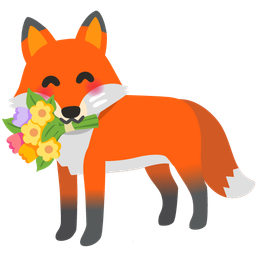 bouquet and fox