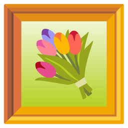 bouquet and framed picture