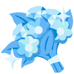 bouquet and gem stone