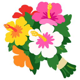 bouquet and hibiscus