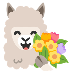 bouquet and llama