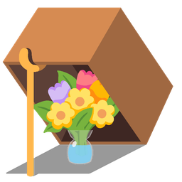 bouquet and mouse trap