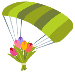 bouquet and parachute