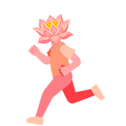 bouquet and running shoe