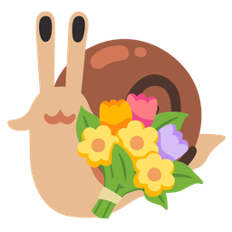 bouquet and snail