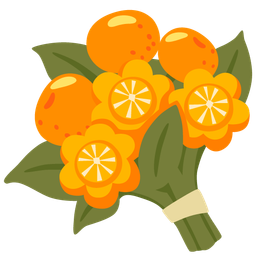 bouquet and tangerine