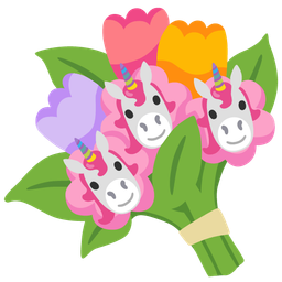 bouquet and unicorn