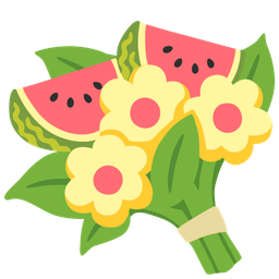 bouquet and watermelon